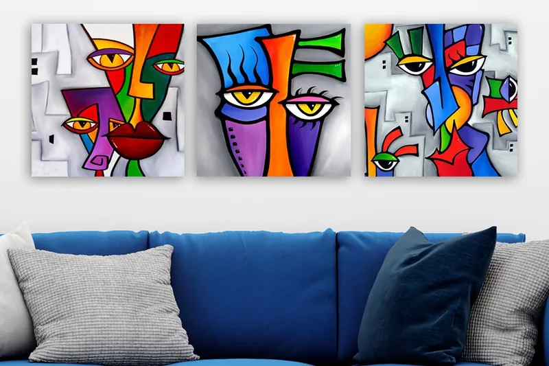 Canvasbilde VP Italy 3-pk Flerfarget, 33x03 cm