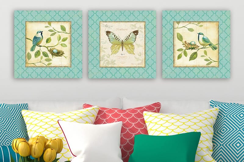 Canvasbilde VP Italy 3-pk Flerfarget - 33x03 cm - Interiør - Maleri & posters - Lerretsbilder