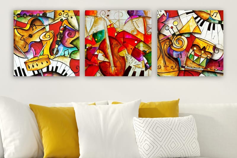 Canvasbilde VP Italy 3-pk Flerfarget, 33x03 cm