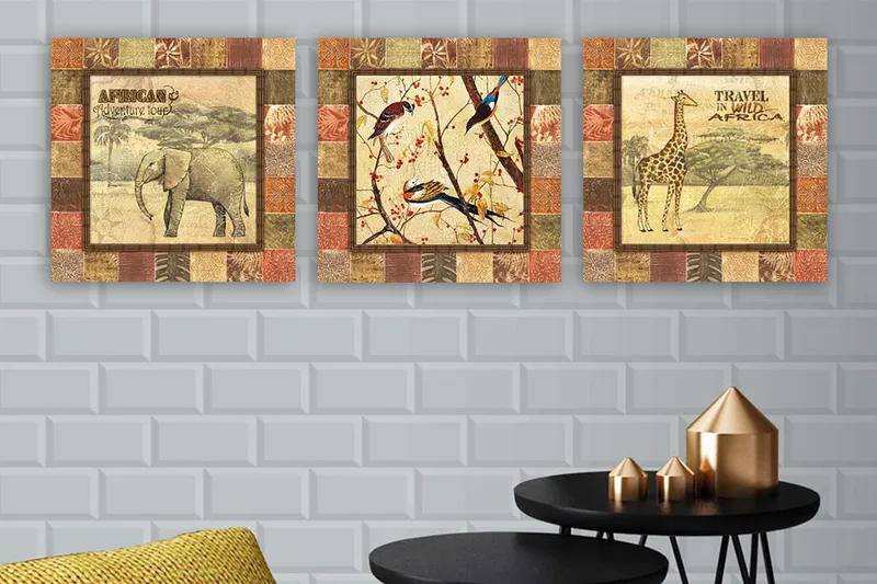 Canvasbilde VP Italy 3-pk Flerfarget, 33x03 cm