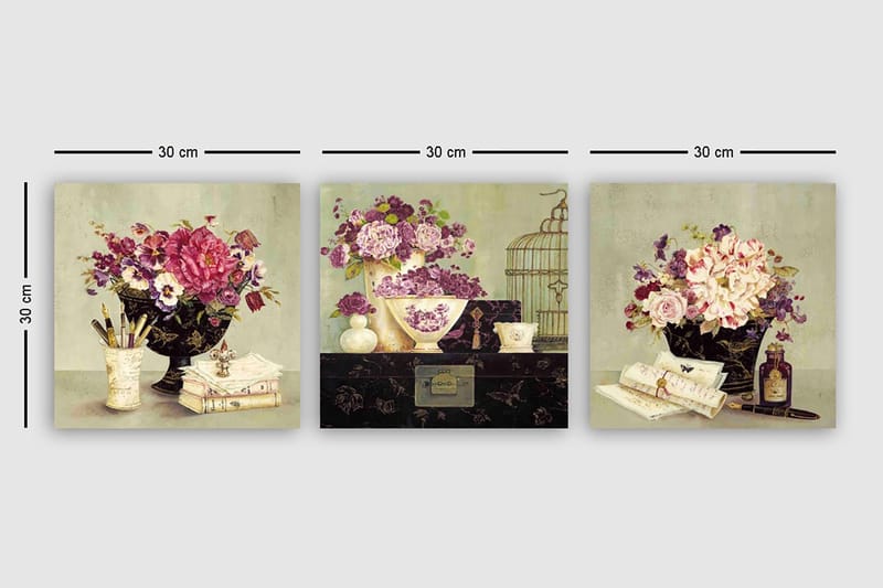 Canvasbilde VP Italy 3-pk Flerfarget - 33x03 cm - Interiør - Maleri & posters - Lerretsbilder