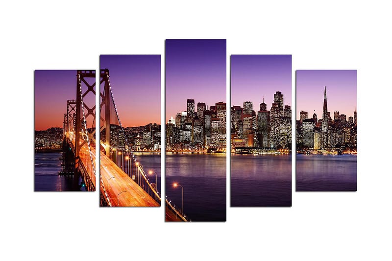 Canvasbilde VP Italy 5-pk Flerfarget - 22x06 cm - Interiør - Maleri & posters - Lerretsbilder
