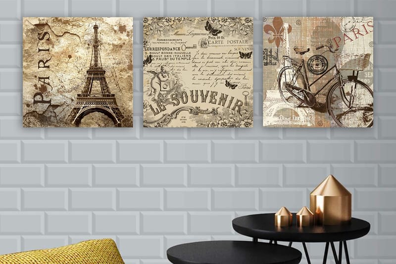 Canvasbilde VP Spain 3-pk Flerfarget - 33x03 cm - Interiør - Maleri & posters - Lerretsbilder