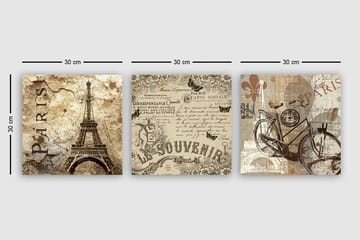 Canvasbilde VP Spain 3-pk Flerfarget - 33x03 cm - Interiør - Maleri & posters - Lerretsbilder