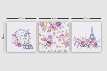 Canvasbilde VP Spain 3-pk Flerfarget - 33x03 cm - Interiør - Maleri & posters - Lerretsbilder