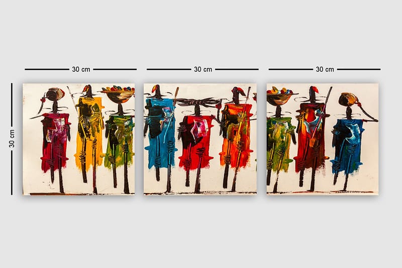Canvasbilde VP Spain 3-pk Flerfarget - 33x03 cm - Interiør - Maleri & posters - Lerretsbilder