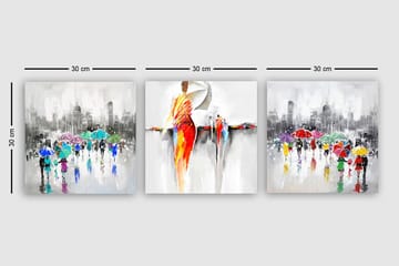 Canvasbilde VP Spain 3-pk Flerfarget - 33x03 cm - Interiør - Maleri & posters - Lerretsbilder