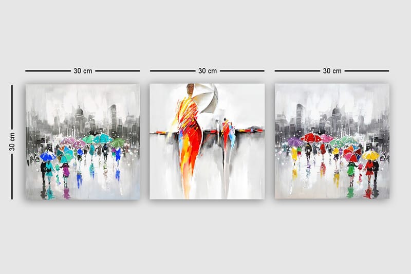 Canvasbilde VP Spain 3-pk Flerfarget - 33x03 cm - Interiør - Maleri & posters - Lerretsbilder