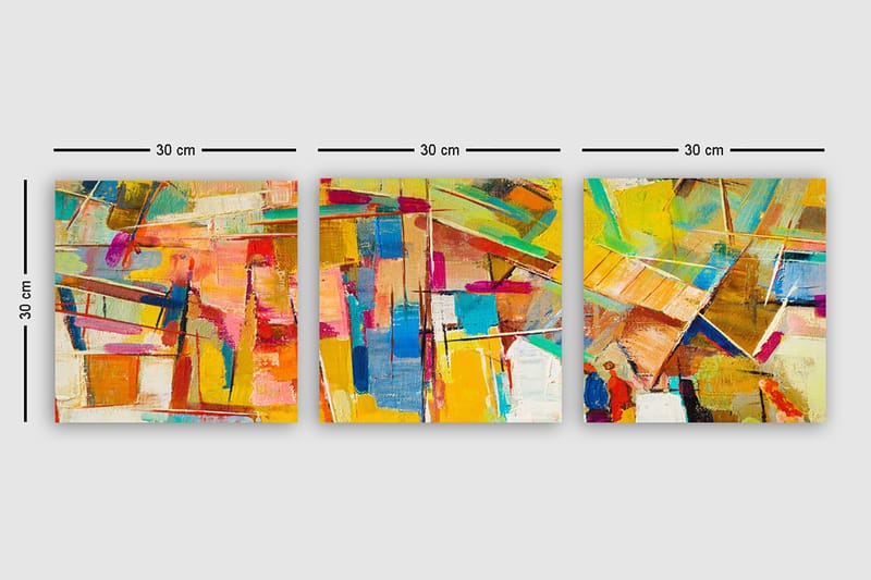 Canvasbilde VP Spain 3-pk Flerfarget - 33x03 cm - Interiør - Maleri & posters - Lerretsbilder