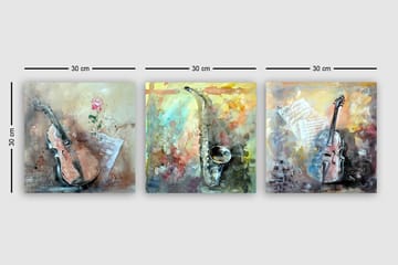 Canvasbilde VP Spain 3-pk Flerfarget - 33x03 cm - Interiør - Maleri & posters - Lerretsbilder