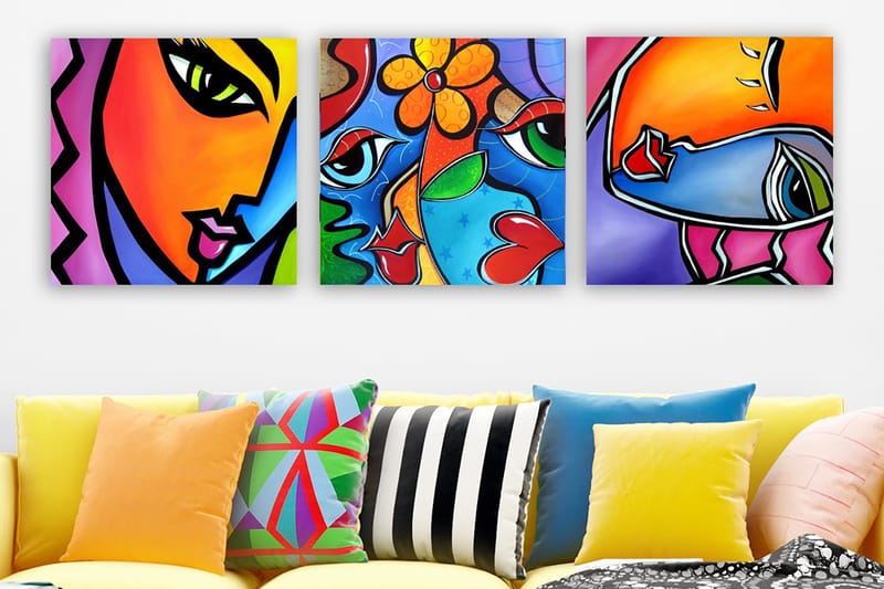 Canvasbilde VP Spain 3-pk Flerfarget - 33x03 cm - Interiør - Maleri & posters - Lerretsbilder