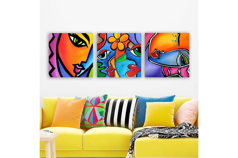 Canvasbilde VP Spain 3-pk Flerfarget - 33x03 cm - Interiør - Maleri & posters - Lerretsbilder