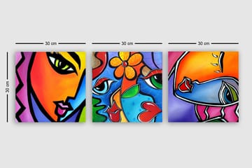 Canvasbilde VP Spain 3-pk Flerfarget - 33x03 cm - Interiør - Maleri & posters - Lerretsbilder