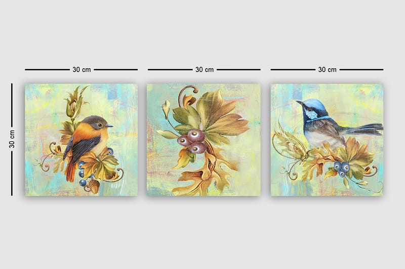 Canvasbilde VP Spain 3-pk Flerfarget - 33x03 cm - Interiør - Maleri & posters - Lerretsbilder