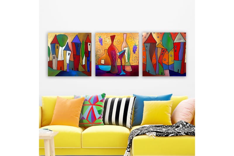 Canvasbilde VP Spain 3-pk Flerfarget - 33x03 cm - Interiør - Maleri & posters - Lerretsbilder