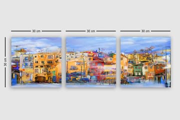 Canvasbilde VP Spain 3-pk Flerfarget - 33x03 cm - Interiør - Maleri & posters - Lerretsbilder