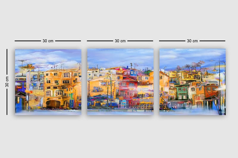 Canvasbilde VP Spain 3-pk Flerfarget - 33x03 cm - Interiør - Maleri & posters - Lerretsbilder