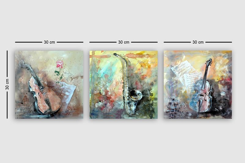 Canvasbilde VP Spain 3-pk Flerfarget - 33x03 cm - Interiør - Maleri & posters - Lerretsbilder