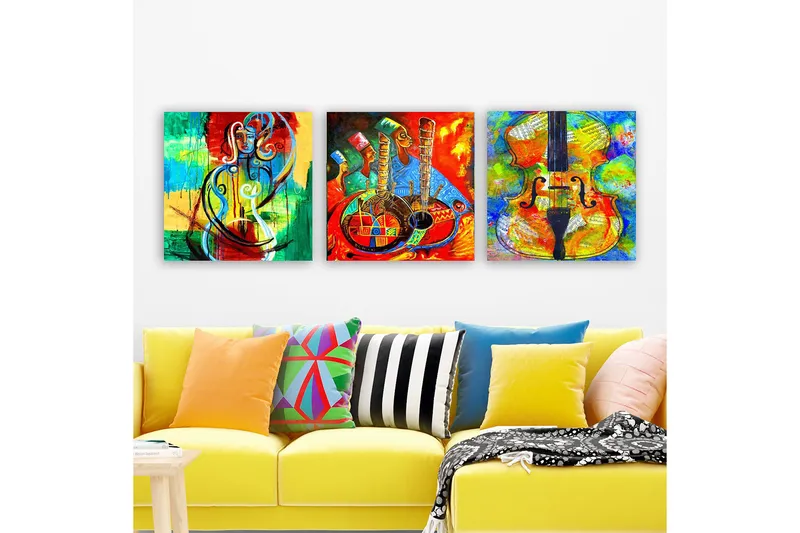 Canvasbilde VP Spain 3-pk Flerfarget - 33x03 cm - Interiør - Maleri & posters - Lerretsbilder