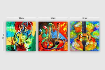 Canvasbilde VP Spain 3-pk Flerfarget - 33x03 cm - Interiør - Maleri & posters - Lerretsbilder