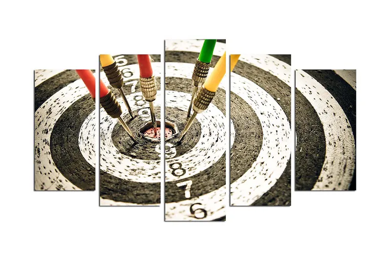 Canvasbilde Young 5-pk Flerfarget, 22x06 cm