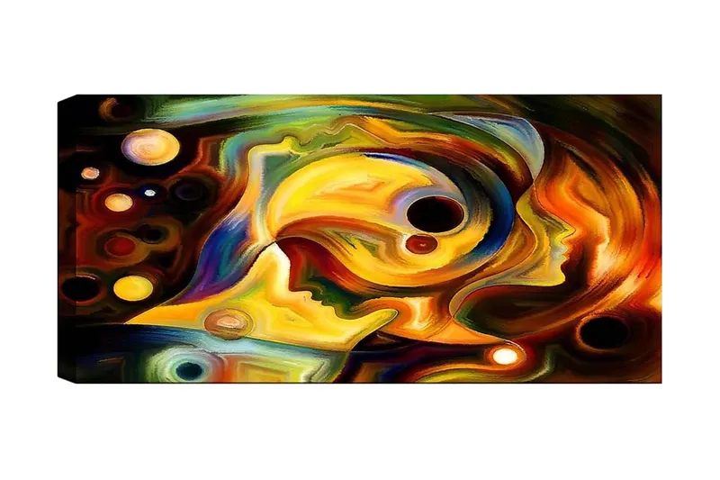 Canvasbilde YTY Abstract & Fractals Flerfarget, 120x50 cm