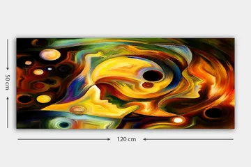 Canvasbilde YTY Abstract & Fractals Flerfarget - 120x50 cm - Interiør - Maleri & posters - Lerretsbilder