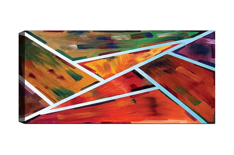 Canvasbilde YTY Abstract & Fractals Flerfarget - 120x50 cm - Interiør - Maleri & posters - Lerretsbilder