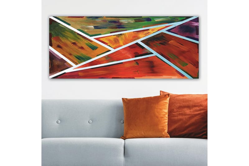 Canvasbilde YTY Abstract & Fractals Flerfarget - 120x50 cm - Interiør - Maleri & posters - Lerretsbilder