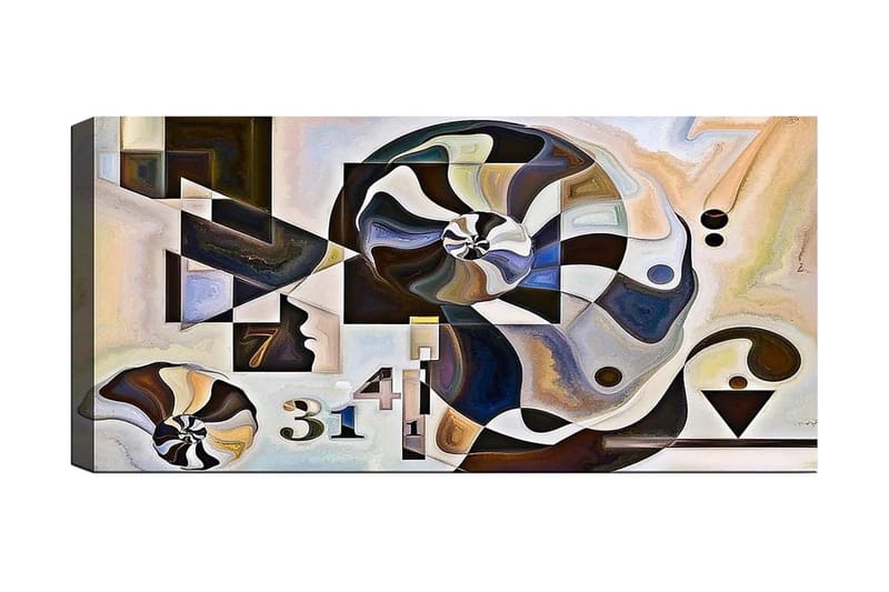 Canvasbilde YTY Abstract & Fractals Flerfarget - 120x50 cm - Interiør - Maleri & posters - Lerretsbilder
