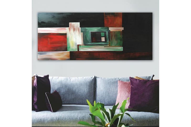 Canvasbilde YTY Abstract & Fractals Flerfarget - 120x50 cm - Interiør - Maleri & posters - Lerretsbilder