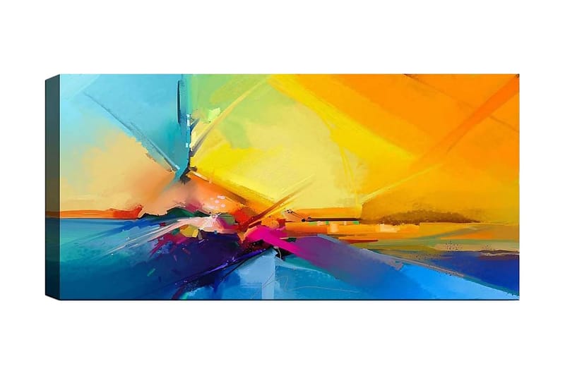 Canvasbilde YTY Abstract & Fractals Flerfarget - 120x50 cm - Interiør - Maleri & posters - Lerretsbilder
