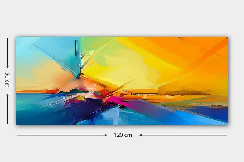 Canvasbilde YTY Abstract & Fractals Flerfarget - 120x50 cm - Interiør - Maleri & posters - Lerretsbilder
