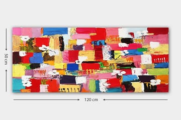Canvasbilde YTY Abstract & Fractals Flerfarget - 120x50 cm - Interiør - Maleri & posters - Lerretsbilder