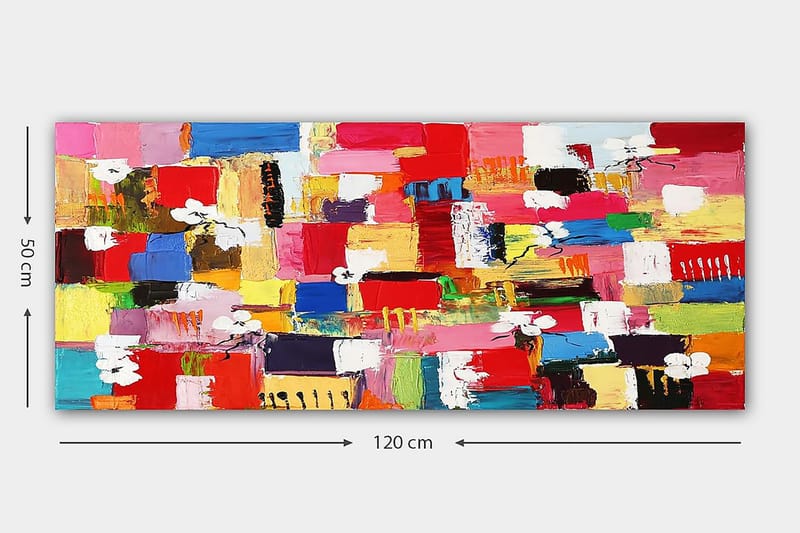 Canvasbilde YTY Abstract & Fractals Flerfarget - 120x50 cm - Interiør - Maleri & posters - Lerretsbilder