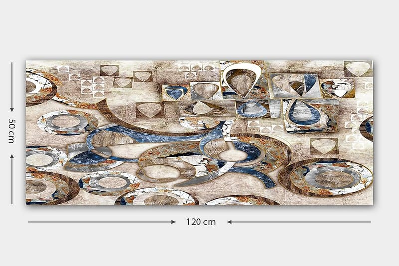Canvasbilde YTY Abstract & Fractals Flerfarget - 120x50 cm - Interiør - Maleri & posters - Lerretsbilder