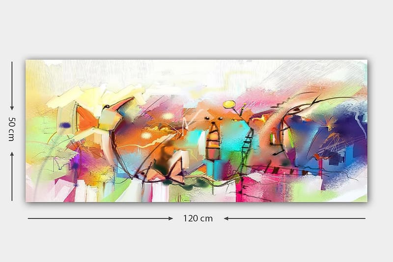 Canvasbilde YTY Abstract & Fractals Flerfarget - 120x50 cm - Interiør - Maleri & posters - Lerretsbilder