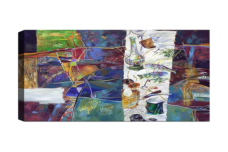 Canvasbilde YTY Abstract & Fractals Flerfarget - 120x50 cm - Interiør - Maleri & posters - Lerretsbilder