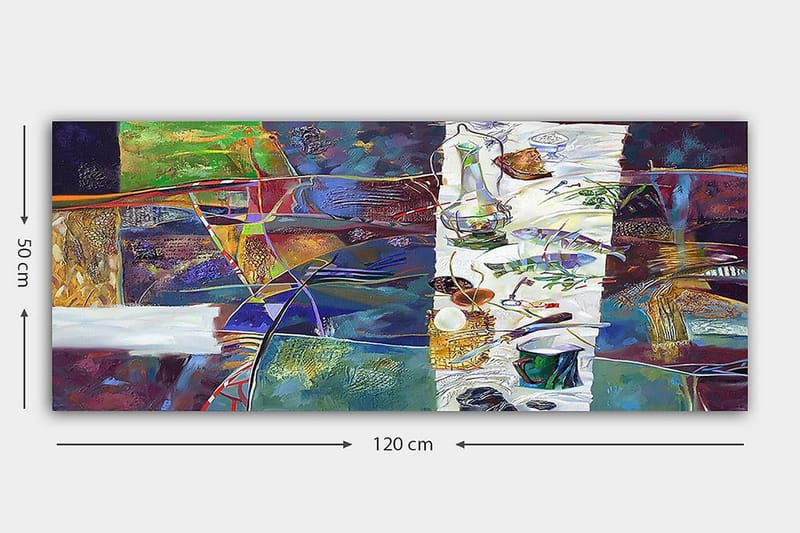 Canvasbilde YTY Abstract & Fractals Flerfarget - 120x50 cm - Interiør - Maleri & posters - Lerretsbilder