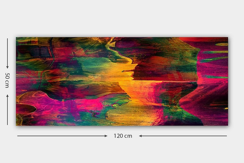 Canvasbilde YTY Abstract & Fractals Flerfarget - 120x50 cm - Interiør - Maleri & posters - Lerretsbilder