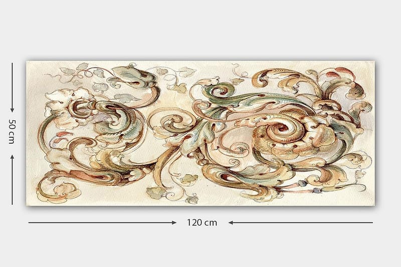 Canvasbilde YTY Abstract & Fractals Flerfarget - 120x50 cm - Interiør - Maleri & posters - Lerretsbilder