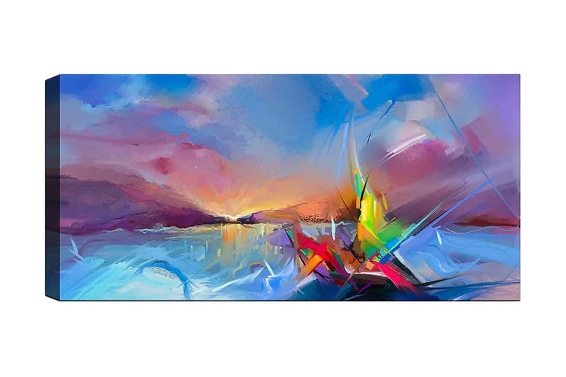 Canvasbilde YTY Abstract & Fractals Flerfarget - 120x50 cm - Interiør - Maleri & posters - Lerretsbilder