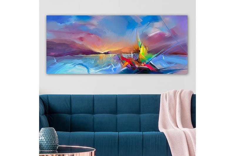 Canvasbilde YTY Abstract & Fractals Flerfarget - 120x50 cm - Interiør - Maleri & posters - Lerretsbilder