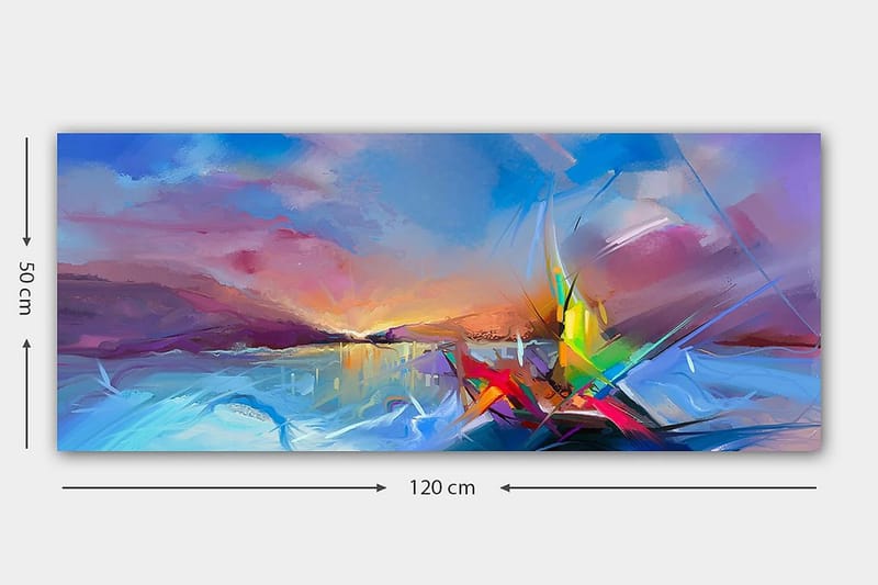 Canvasbilde YTY Abstract & Fractals Flerfarget - 120x50 cm - Interiør - Maleri & posters - Lerretsbilder