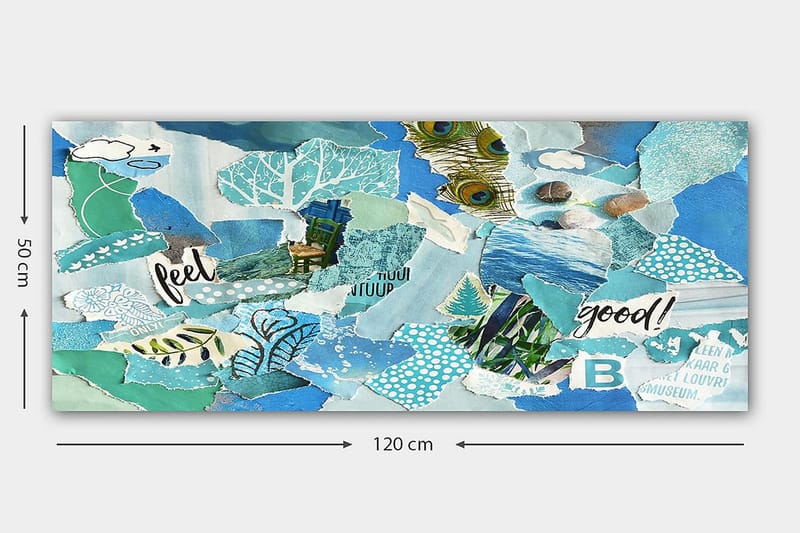 Canvasbilde YTY Abstract & Fractals Flerfarget - 120x50 cm - Interiør - Maleri & posters - Lerretsbilder