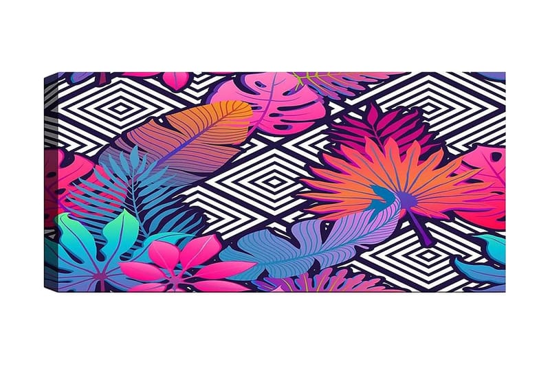 Canvasbilde YTY Abstract & Fractals Flerfarget - 120x50 cm - Interiør - Maleri & posters - Lerretsbilder