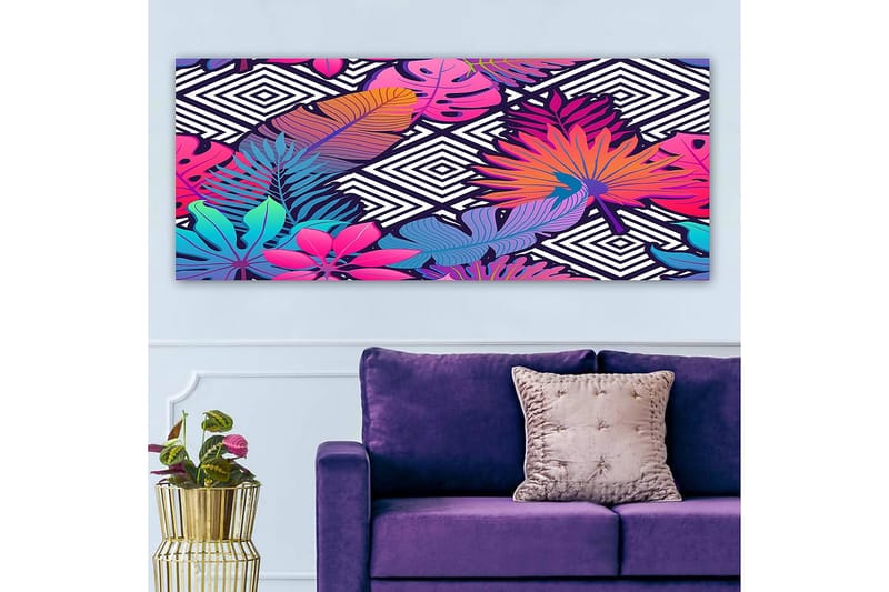 Canvasbilde YTY Abstract & Fractals Flerfarget - 120x50 cm - Interiør - Maleri & posters - Lerretsbilder