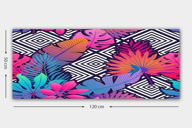 Canvasbilde YTY Abstract & Fractals Flerfarget - 120x50 cm - Interiør - Maleri & posters - Lerretsbilder