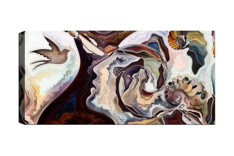 Canvasbilde YTY Abstract & Fractals Flerfarget - 120x50 cm - Interiør - Maleri & posters - Lerretsbilder