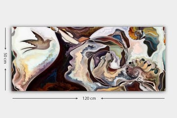 Canvasbilde YTY Abstract & Fractals Flerfarget - 120x50 cm - Interiør - Maleri & posters - Lerretsbilder